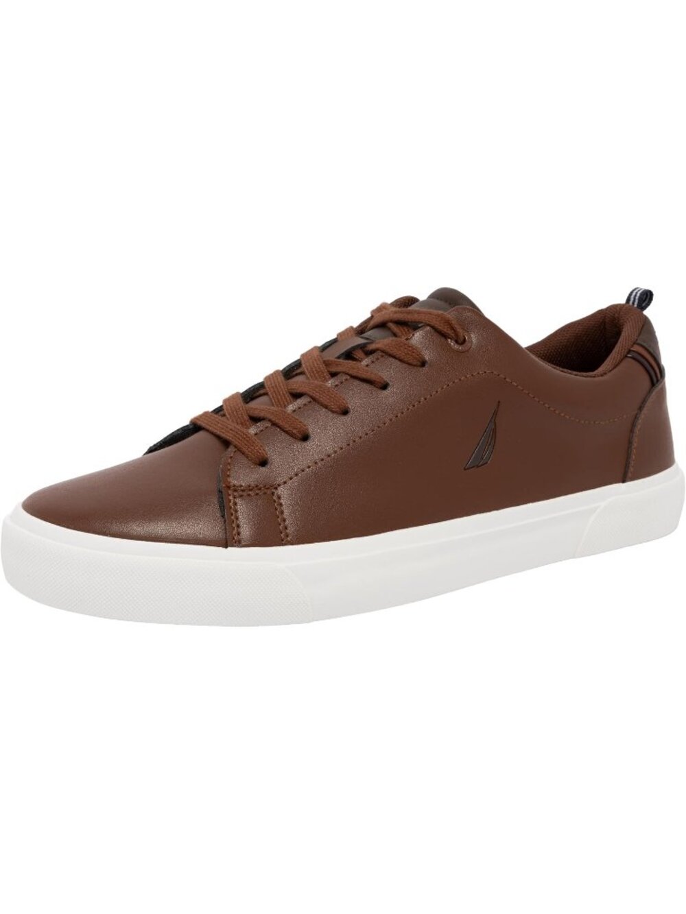 Nautica Men's Cognac Square Toe Classic Lace Up Low Top Fashion Sneakers